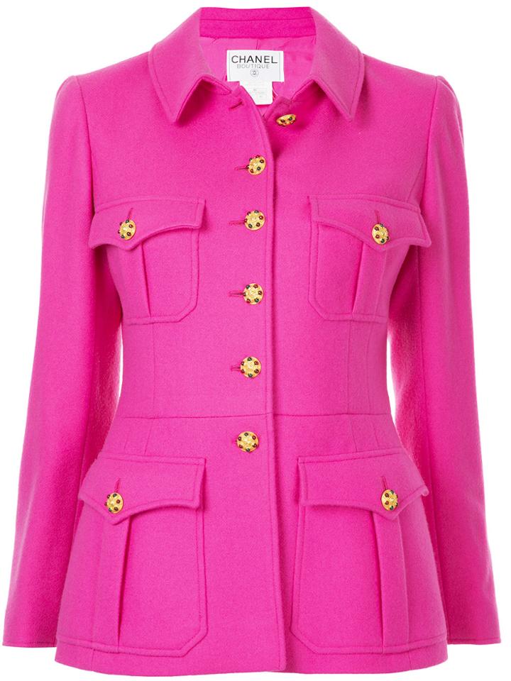 Chanel Vintage Multi-pockets Flared Jacket - Pink & Purple