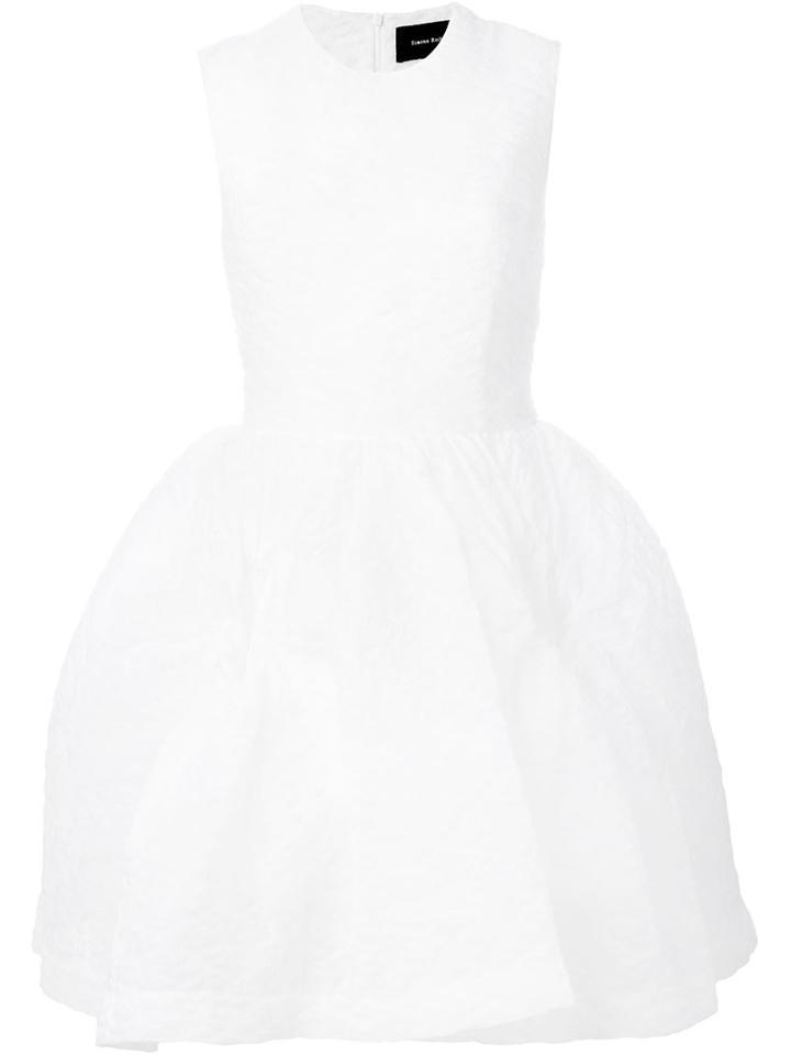 Simone Rocha Voluminous Cloqué Dress, Women's, Size: 6, White, Nylon/acrylic/polyester/viscose