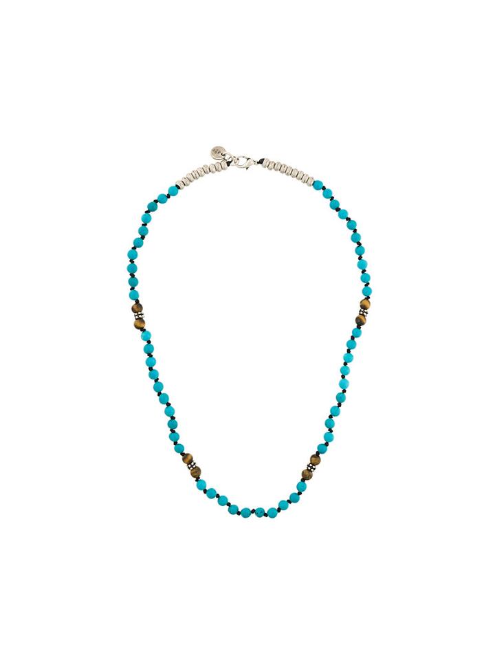 Eleventy Beaded Necklace, Men's, Blue