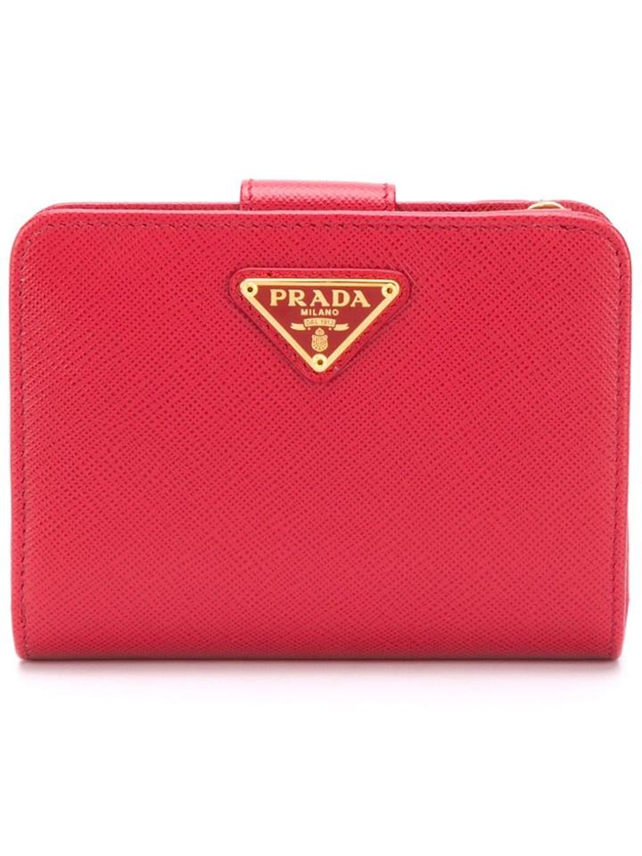 Prada Small Saffiano Wallet - Red