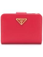 Prada Small Saffiano Wallet - Red