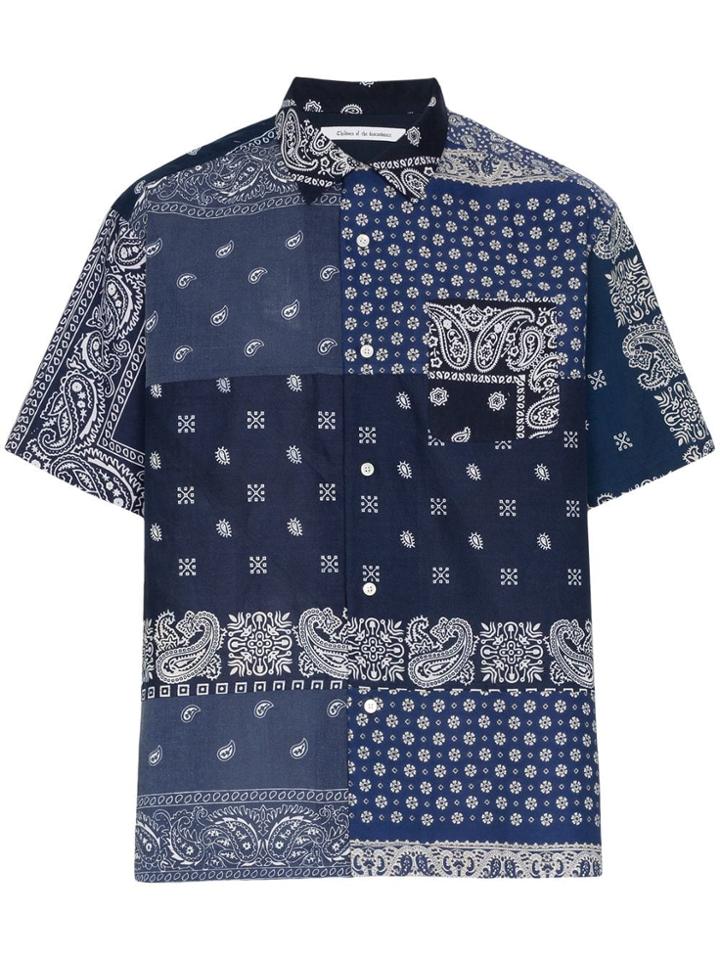 Children Of Discordance Floral And Paisley Printed Cotton Shirt - Blue