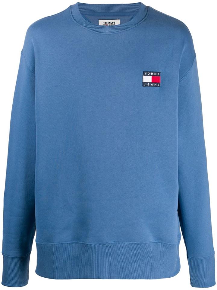 Tommy Hilfiger Logo Patch Sweater - Blue