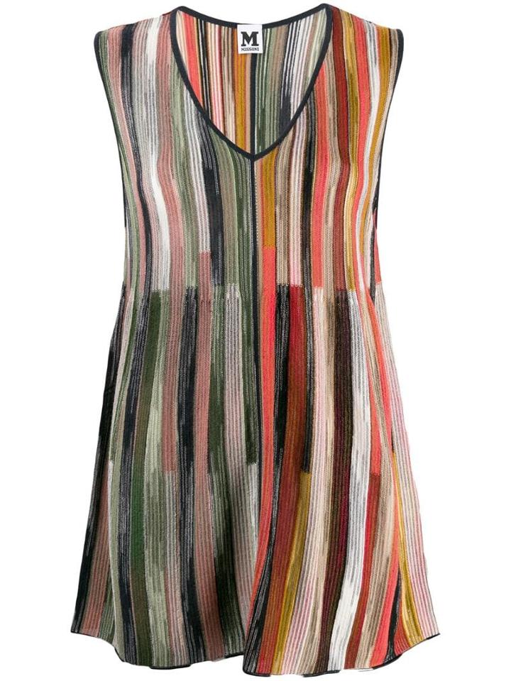 M Missoni Knitted Striped Tunic - Black