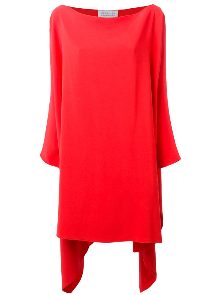 Gianluca Capannolo Draped Dress, Women's, Size: 42, Red, Viscose/acetate