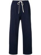 Apuntob Drawstring Corduroy Trousers - Blue