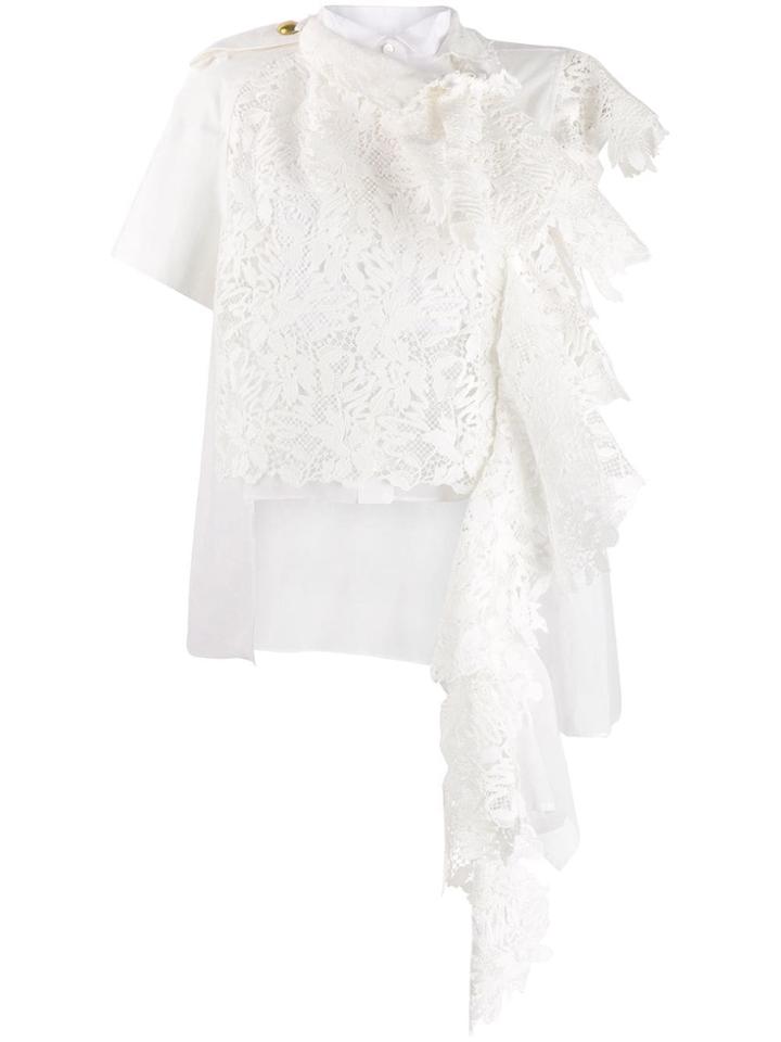Sacai Deconstructed Lace Blouse - White
