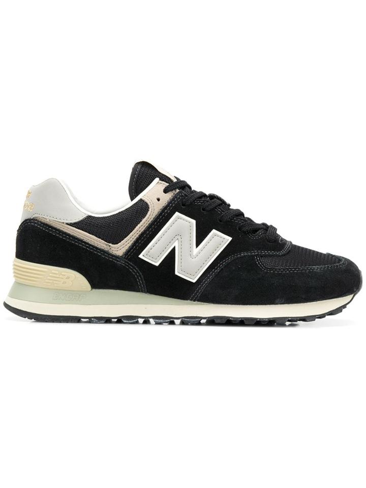 New Balance Mesh-panelled Sneakers - Black