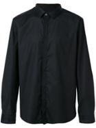 Les Hommes Contrast Panelled Shirt - Black