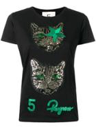 5 Progress Sequin Embroidered T-shirt - Black