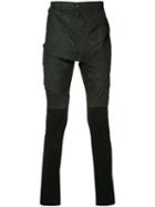 Julius Apron Skinny Trousers, Men's, Size: 4, Black, Polyurethane/cotton