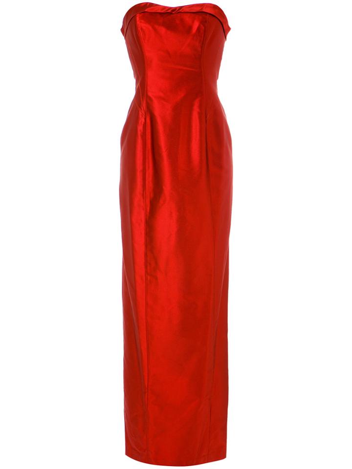 Tufi Duek Strapless Gown - Red
