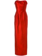 Tufi Duek Strapless Gown - Red
