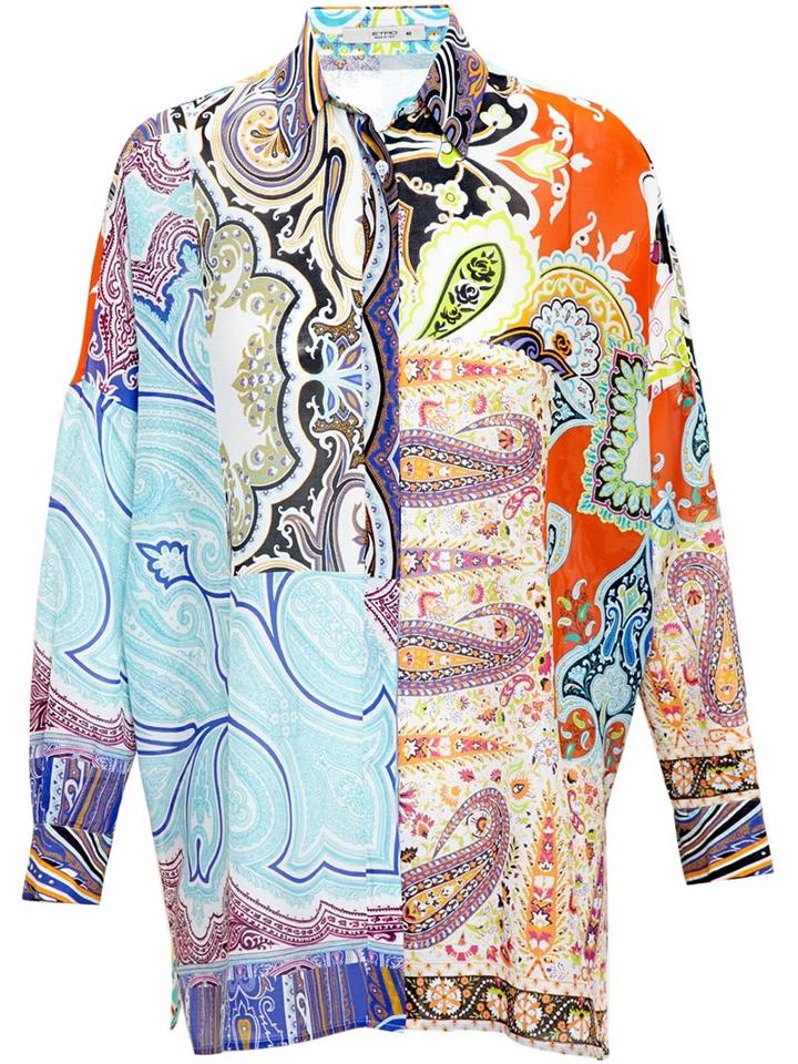 Etro Paisley Print Over-sized Beach Shirt