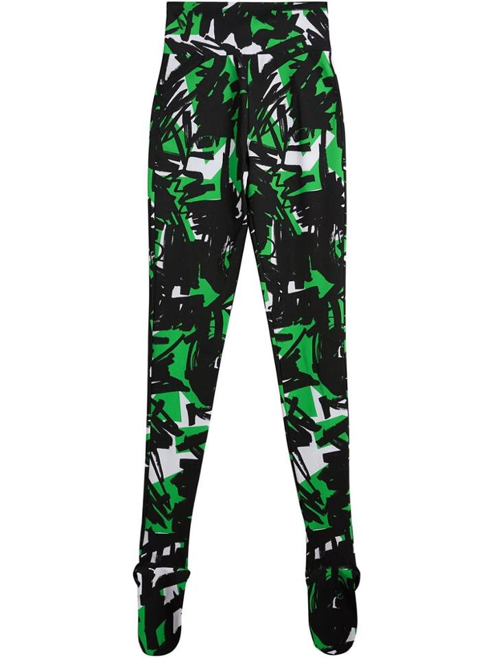 Burberry Graffiti Print Leggings - Green
