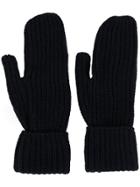 Wood Wood Elna Ribbed-knit Gloves - Blue