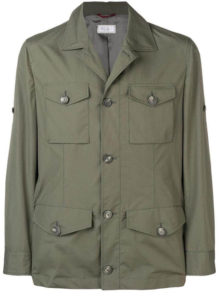 Brunello Cucinelli Buttoned Field Jacket - Green