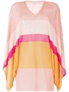 Emilio Pucci Striped V-neck Jumper - Pink & Purple