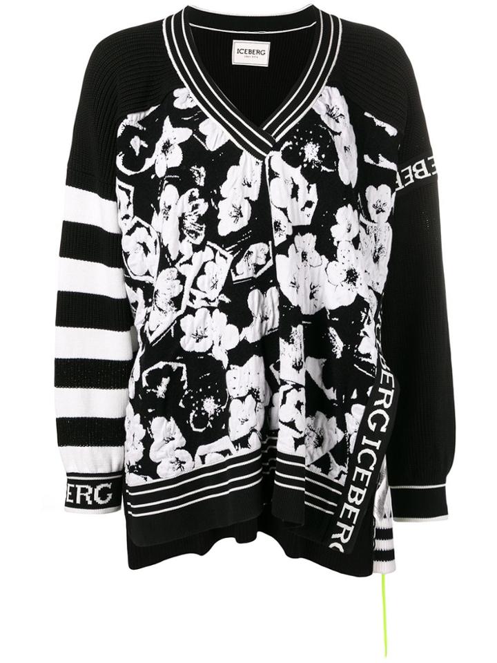 Iceberg Floral Print Jumper - Black