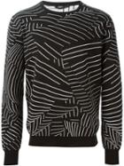 Christopher Kane Pages Intarsia Jumper, Men's, Size: Medium, Black, Cotton