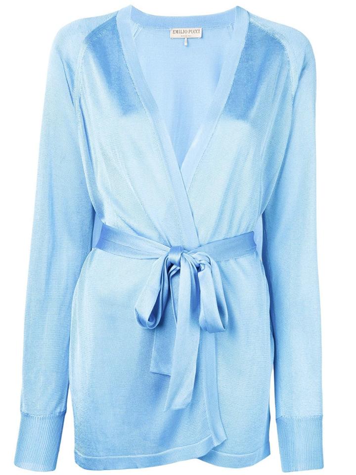 Emilio Pucci Belted Cardigan - Blue