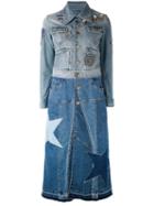 Roberto Cavalli - Star Denim Jacket - Women - Cotton/spandex/elastane - 40, Blue, Cotton/spandex/elastane