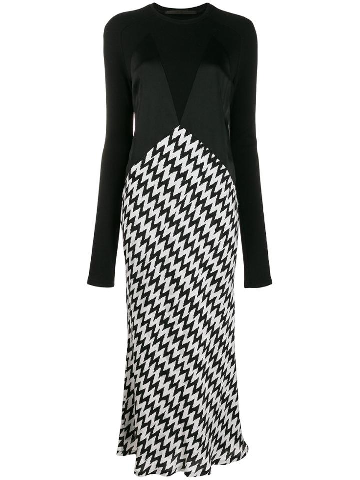 Haider Ackermann Zig-zag Print Maxi Dress - Black
