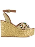 Ash Embellished Platform Sandals - Nude & Neutrals