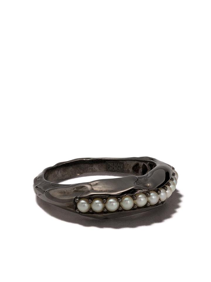 Patcharavipa 18kt Black Gold Babi Tushroom Pearl Ring