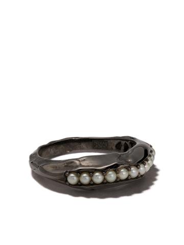 Patcharavipa 18kt Black Gold Babi Tushroom Pearl Ring