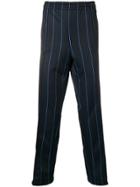 Msgm Striped Loose Trousers - Blue
