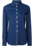 Maison Kitsuné Club Collar Shirt, Women's, Size: 38, Blue, Cotton