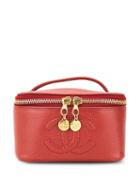 Chanel Pre-owned Cc Logos Cosmetic Hand Bag Vanity - Red