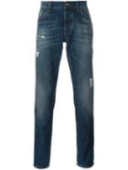 Dolce & Gabbana Distressed Jeans, Men's, Size: 54, Blue, Cotton