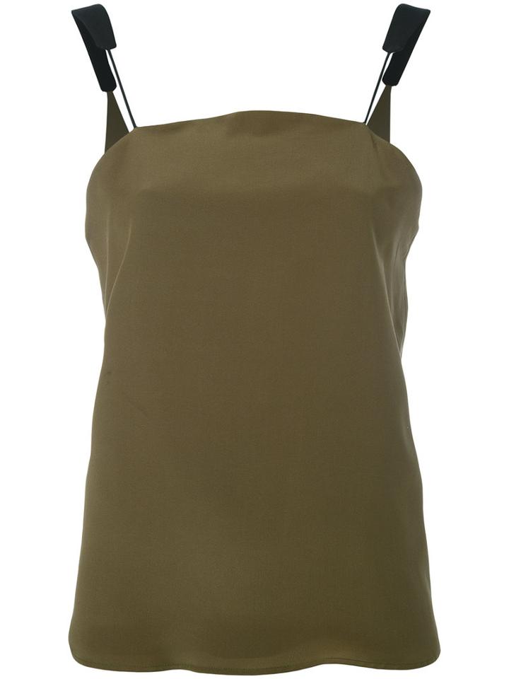 Olea Vest Top - Women - Silk Crepe - 36, Green, Silk Crepe, Zeus+dione