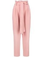 Roberto Collina Belted High Waisted Trousers - Pink & Purple