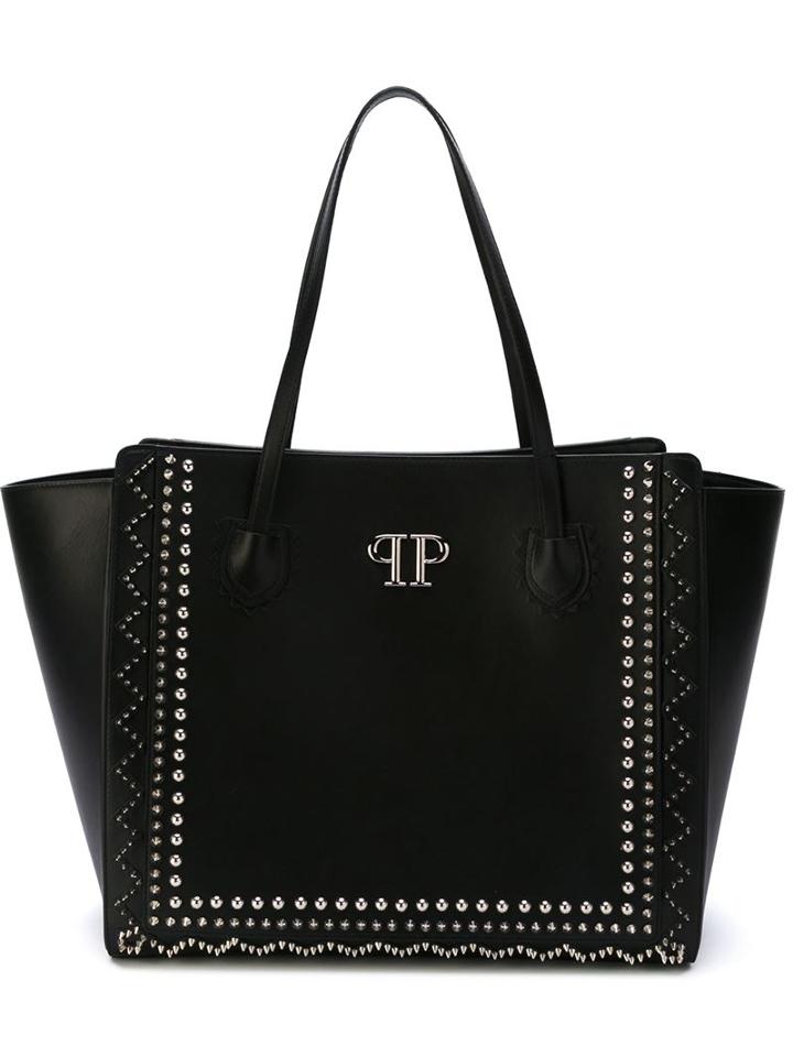 Philipp Plein Spirituality Tote, Women's, Black, Calf Leather