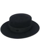 Maison Michel - Kiki Fedora Hat - Women - Cotton/porcelain/wool Felt - M, Black, Cotton/porcelain/wool Felt