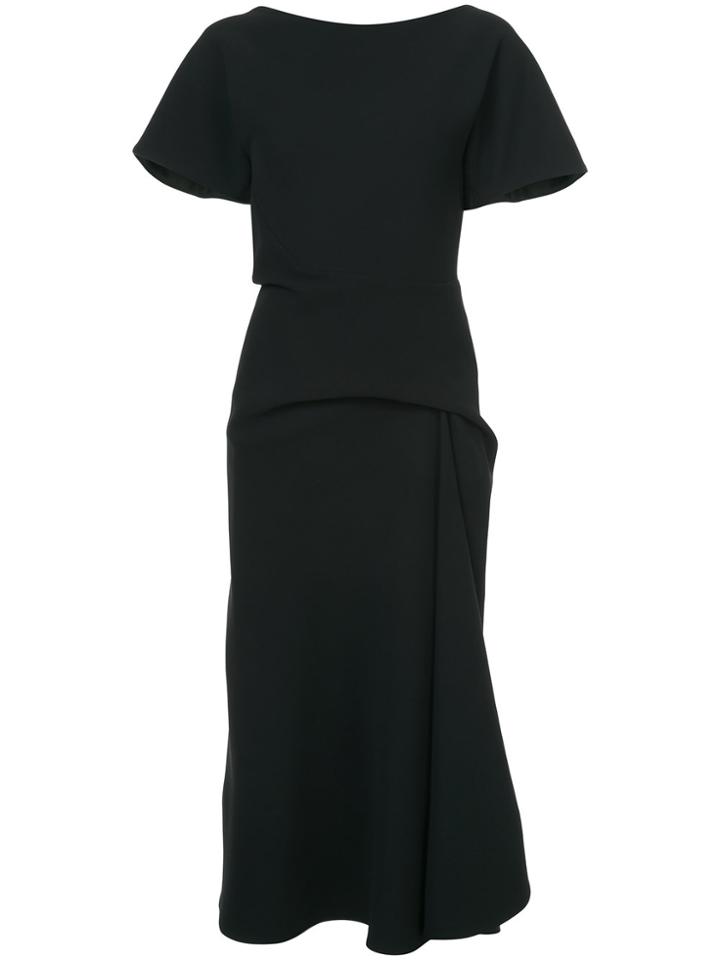 Maticevski Draped Midi Dress - Black