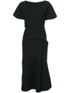 Maticevski Draped Midi Dress - Black