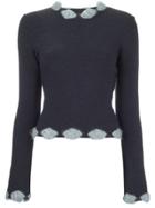 Christian Dior Vintage Embellished Trim Jumper - Grey