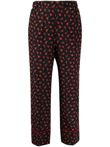 Nº21 Candy Apple Print Trousers - Black