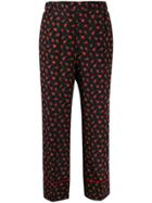 Nº21 Candy Apple Print Trousers - Black