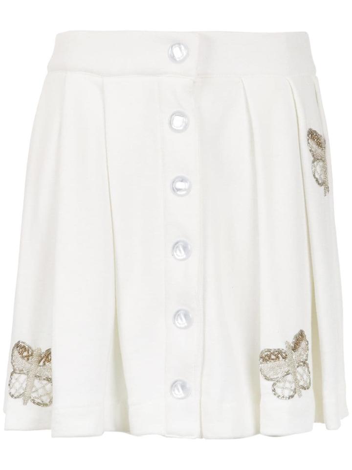 Andrea Bogosian Pleated Sweatskirt - White