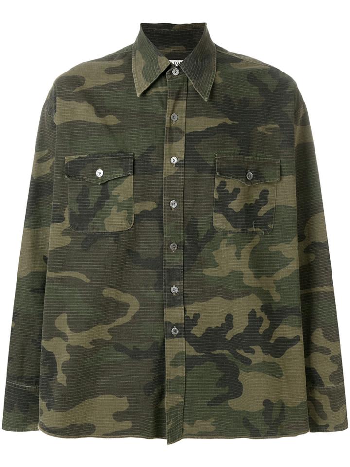 Our Legacy Camouflage Oversize Shirt - Green