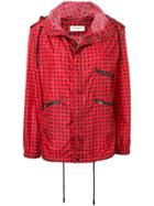 Saint Laurent Star Print Hooded Jacket - Red