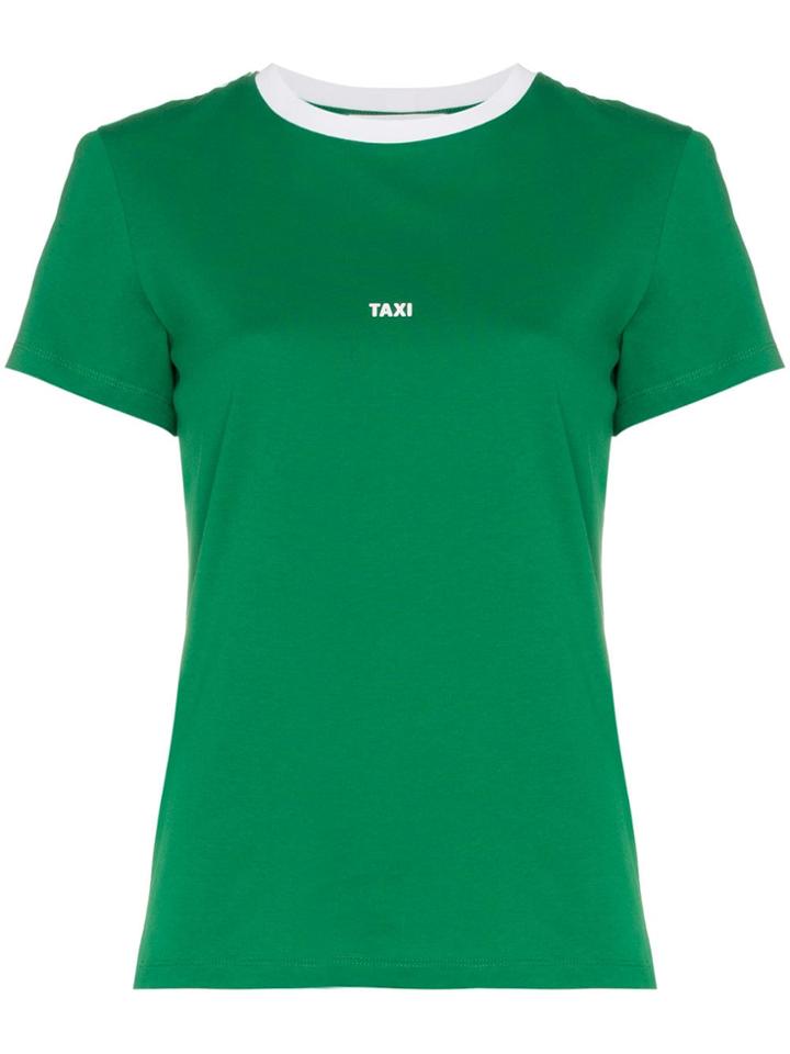 Helmut Lang Logo Printed Crew Neck T-shirt - Green