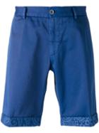 Etro - Contrast Trim Chino Shorts - Men - Cotton/spandex/elastane - 52, Blue, Cotton/spandex/elastane