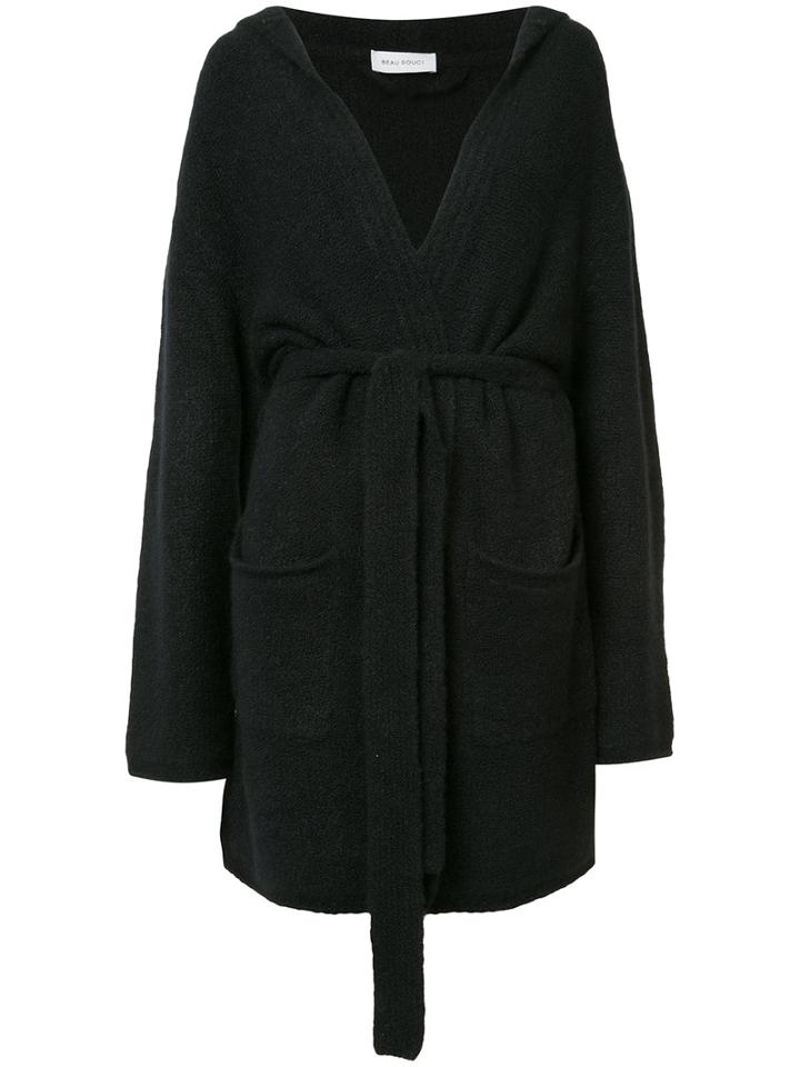 Belted Cardi-coat - Women - Cashmere - Xs/s, Black, Cashmere, Beau Souci
