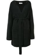 Belted Cardi-coat - Women - Cashmere - Xs/s, Black, Cashmere, Beau Souci